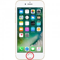 [Réparation] Nappe de Bouton HOME Blanc / Or ORIGINALE - iPhone 7 à Caen