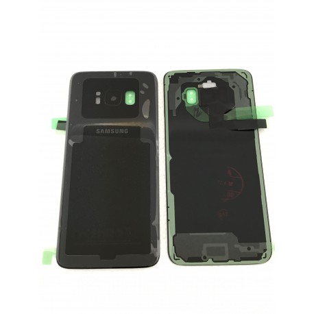 Vitre arrière ORIGINALE Noire Carbone pour SAMSUNG Galaxy S8 - G950F - Présentation avant / arrière