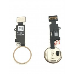Nappe de bouton HOME Blanc / OR Complète + Touch ID ORIGINAL - iPhone 7 / 7 Plus