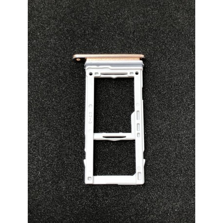 Tiroir de carte double SIM et carte SD Or Rose ORIGINAL pour SAMSUNG Galaxy S9+ - G965F - Présentation avant
