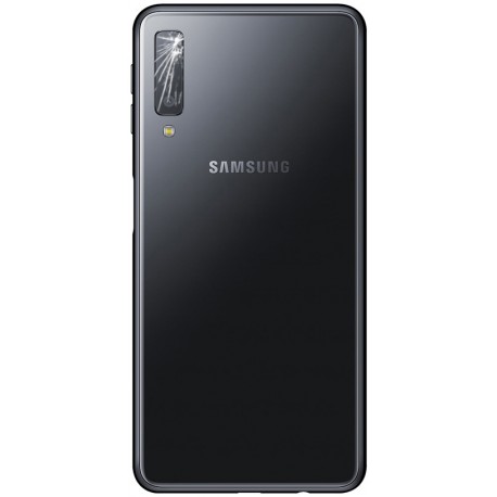 [Réparation] Vitre de caméra arrière ORIGINALE Noire pour SAMSUNG Galaxy A7 2018 - A750F