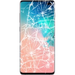 [Réparation] Bloc écran complet ORIGINAL Blanc Prisme pour SAMSUNG Galaxy S10 - G973F à Caen