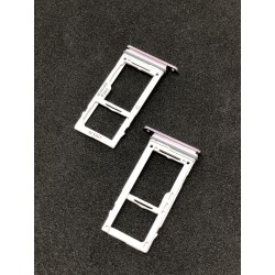 Tiroir de carte double sim et carte SD Mauve Orchidée ORIGINAL pour SAMSUNG Galaxy Note9 - N960F - Présentation avant / arrière