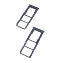 Tiroir de carte double SIM et carte SD Bleu ORIGINAL pour SAMSUNG Galaxy A9 2018 - A920F
