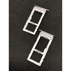 Tiroir de carte double SIM et carte SD Noir Prisme ORIGINAL pour SAMSUNG Galaxy S10+ - G975F - Présentation avant / arrière