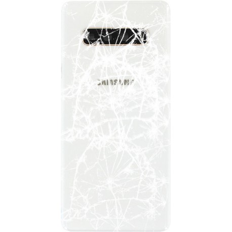 [Réparation] Vitre arrière ORIGINALE Blanche Céramique pour SAMSUNG Galaxy S10+ - G975F