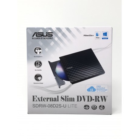 ASUS lecteur / graveur DVD externe SDRW-08D2S-U LITE - Présentation avant