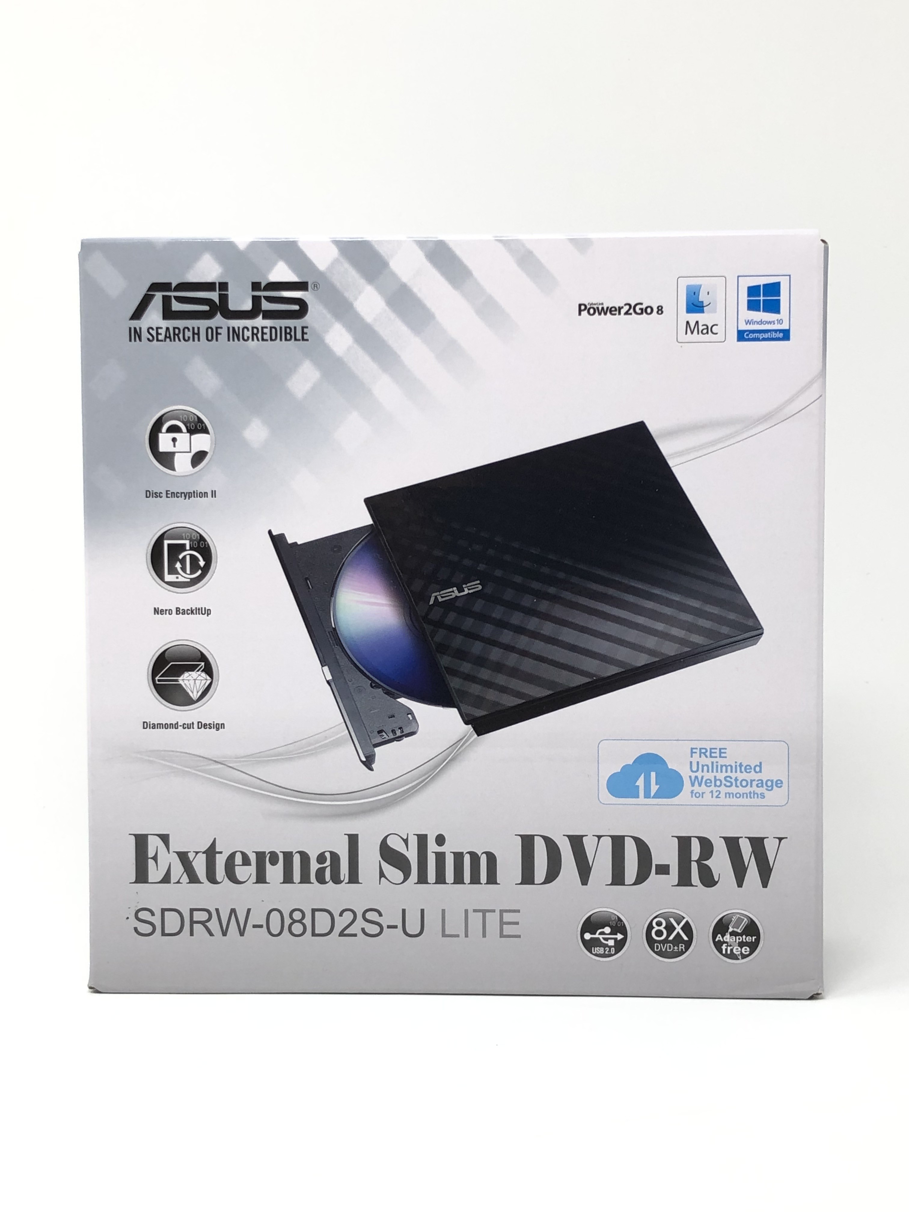 Lecteur Graveur DVD externe USB Asus SDRW-08D2S-U LITE