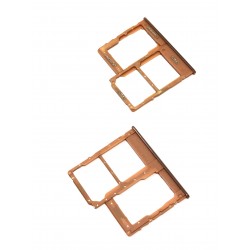 Tiroir de carte double SIM et carte SD Corail ORIGINAL pour SAMSUNG Galaxy A40 - A405F - Présentation avant / arrière