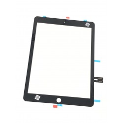 Vitre tactile de qualité supérieure noire avec adhésifs pour iPad 6 - A1893 - A1954 - Présentation avant