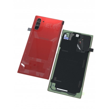 Vitre arrière ORIGINALE rouge pour SAMSUNG Galaxy Note10 - N970F - Présentation avant / arrière