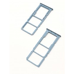 Tiroir de carte double SIM et carte SD Bleu ORIGINAL pour SAMSUNG Galaxy A51 - A515F
