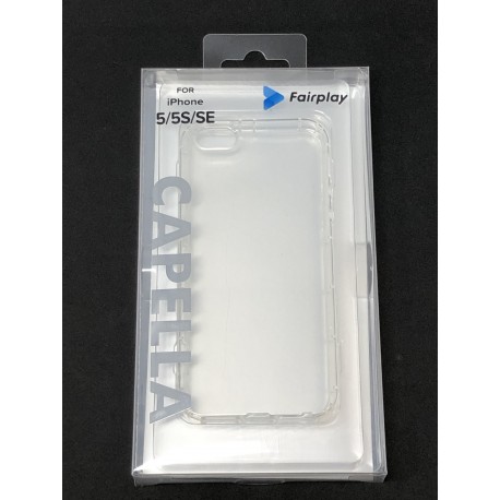 Coque silicone transparente renforcée pour iPhone 5 ou iPhone 5S ou iPhone SE - Présentation avant