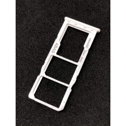 Tiroir de carte double SIM et carte SD Blanc Prismatique ORIGINAL pour SAMSUNG Galaxy A21s - A217F - Présentation avant