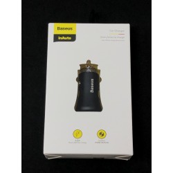 Chargeur Allume Cigare Baseus Gentleman pour Smartphone et Tablette - Présentation packaging avant