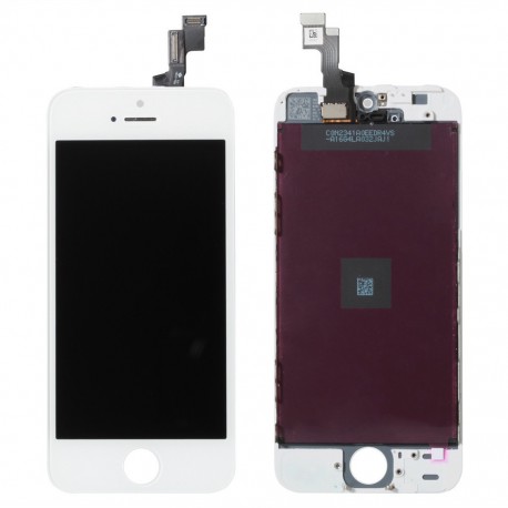 Bloc écran blanc de qualité supérieure pour iPhone 5S ou iPhone SE - Présentation avant / arrière