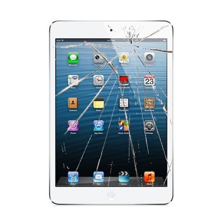 [Réparation] Vitre tactile blanche de qualité supérieure avec adhésifs pour iPad 4 à Caen
