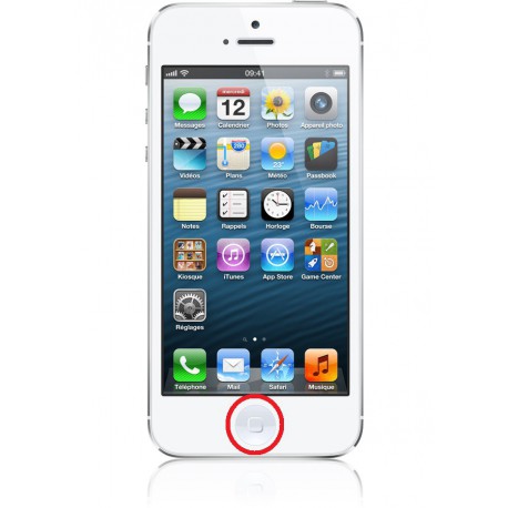 [Réparation] Bouton HOME Complet ORIGINAL Blanc - iPhone 5