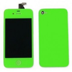 [KIT] Bloc Avant Compatible Vert / Vitre Arrière Verte - iPhone 4