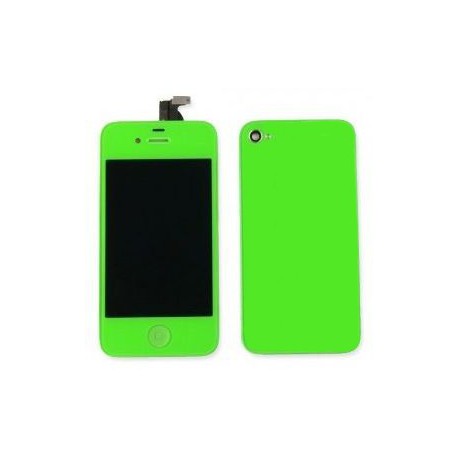 [KIT] Bloc Avant Compatible Vert / Vitre Arrière Verte - iPhone 4
