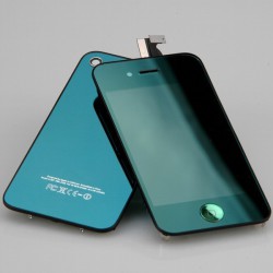[KIT] Bloc Avant Compatible Vert Miroir / Vitre Arrière Vert Miroir - iPhone 4S