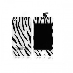 [KIT] Bloc Avant Compatible Zèbre / Vitre Arrière Zèbre - iPhone 4S