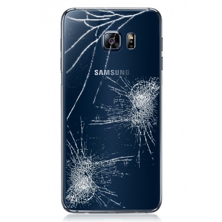 [Réparation] Vitre Arrière ORIGINALE Bleue / Noire - SAMSUNG Galaxy S6 Edge - G925F