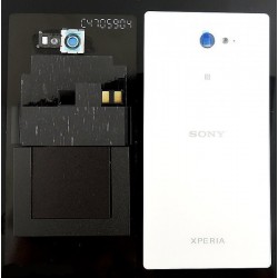 Vitre Arrière ORIGINALE Blanche - SONY Xperia M2 Aqua - Présentation avant / arrière