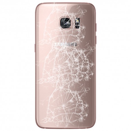 [Réparation] Vitre Arrière ORIGINALE Or Rose - SAMSUNG Galaxy S7 Edge - G935F