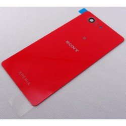 Vitre arrière ORIGINALE Rouge pour SONY Xperia Z3 Compact - D5803 / D5833 - Présentation avant